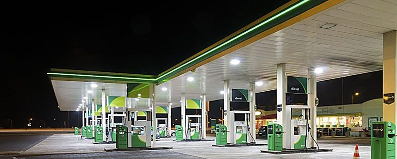 led high bay gas station application